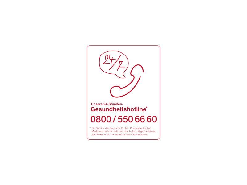 Unsere 24-Stunden-Gesundheitshotline: 0800 550 66 60